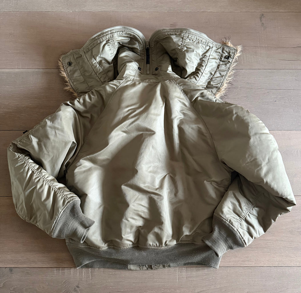 Alpha Industries khaki bomber jacket