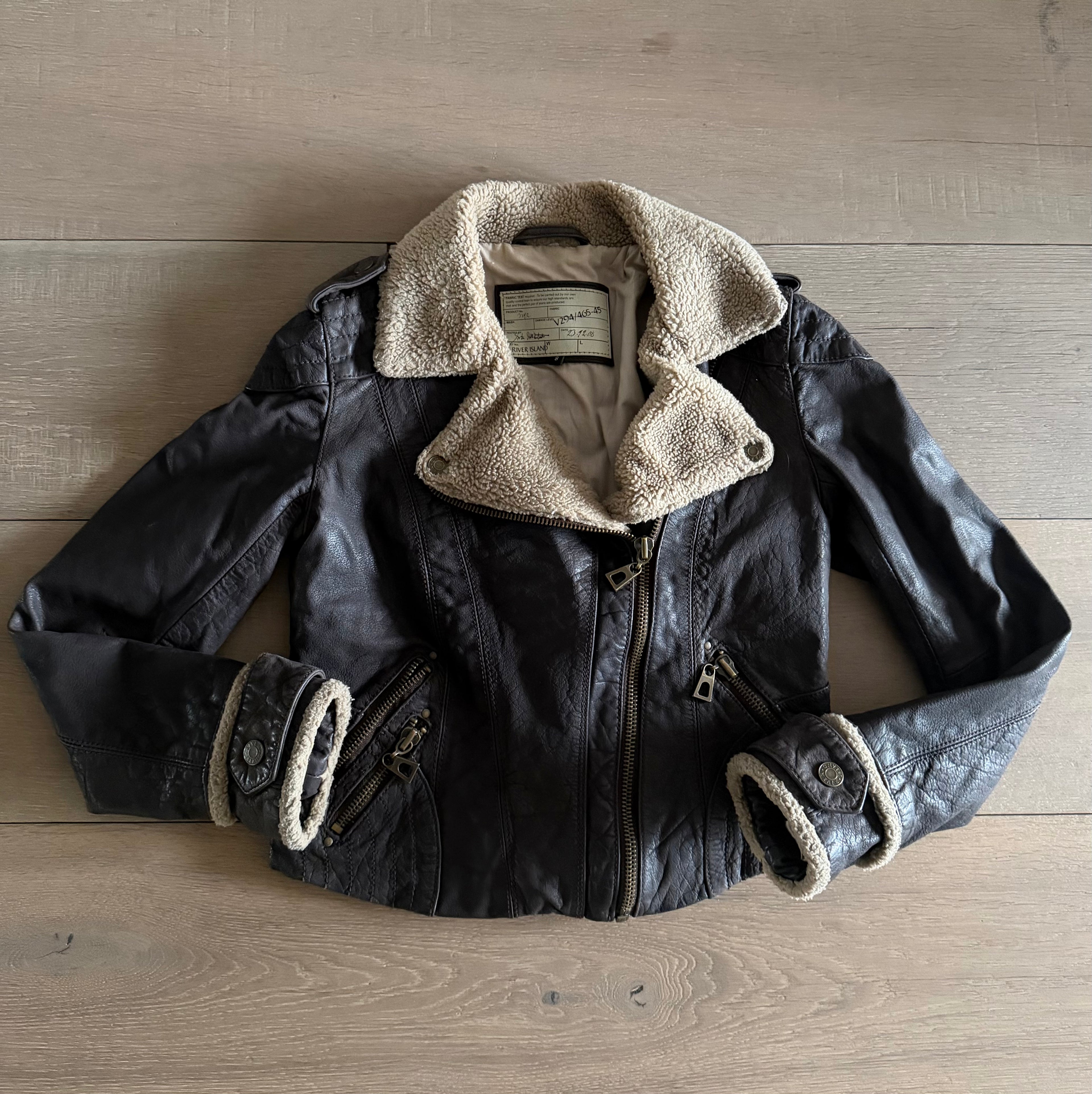 Brown leather jacket