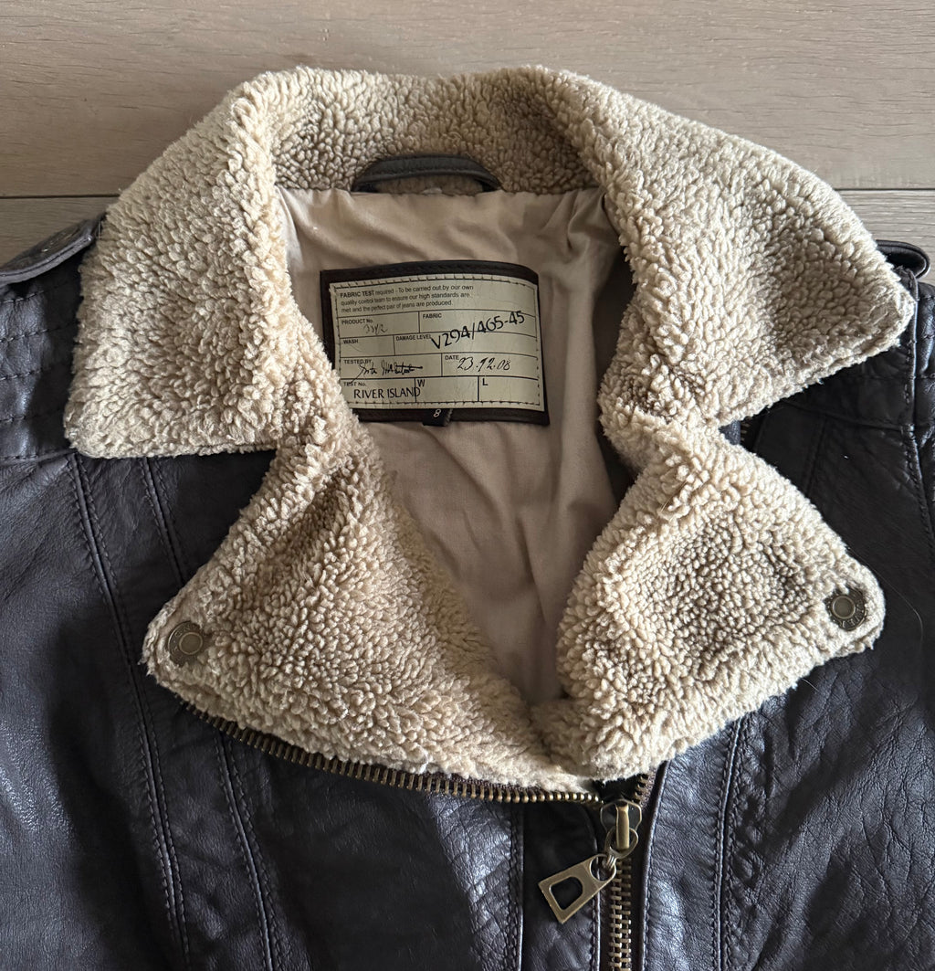 Brown leather jacket