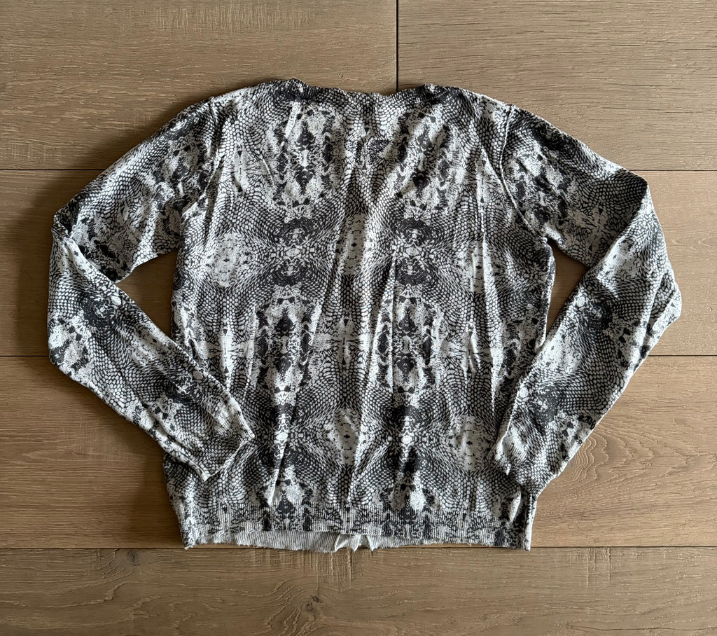 Ikks snakeskin pattern cardigan