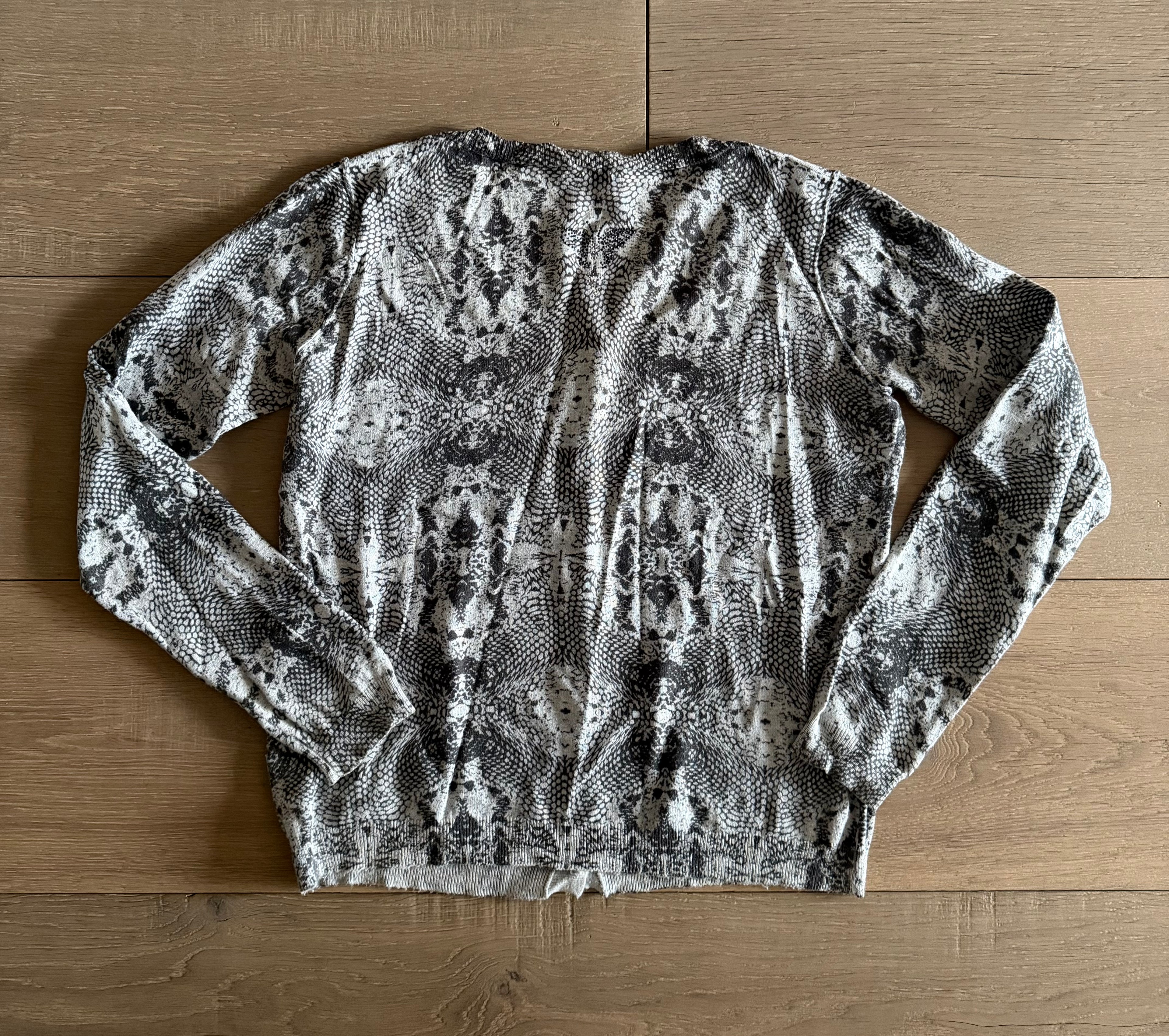 Ikks snakeskin pattern cardigan