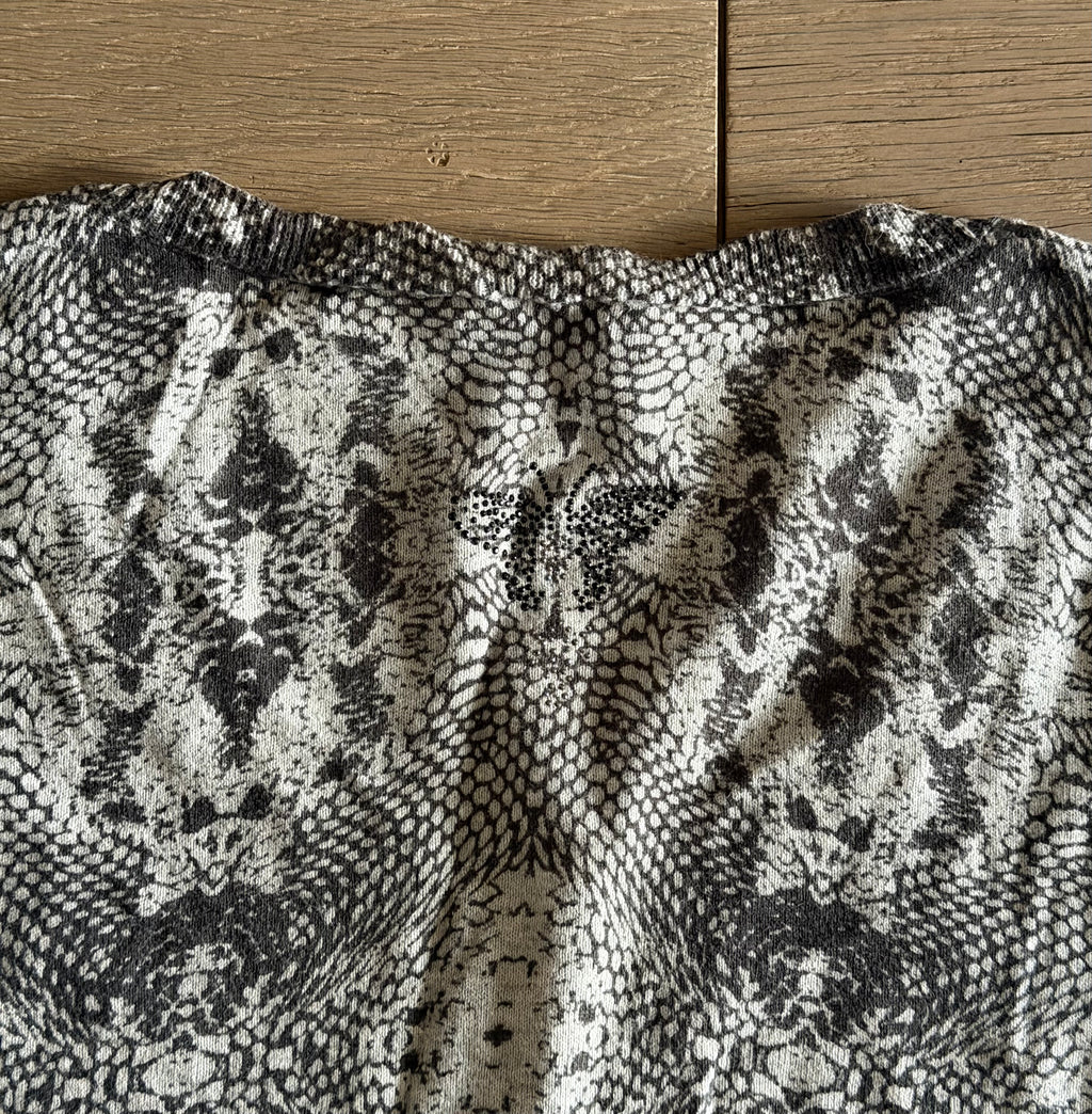 Ikks snakeskin pattern cardigan