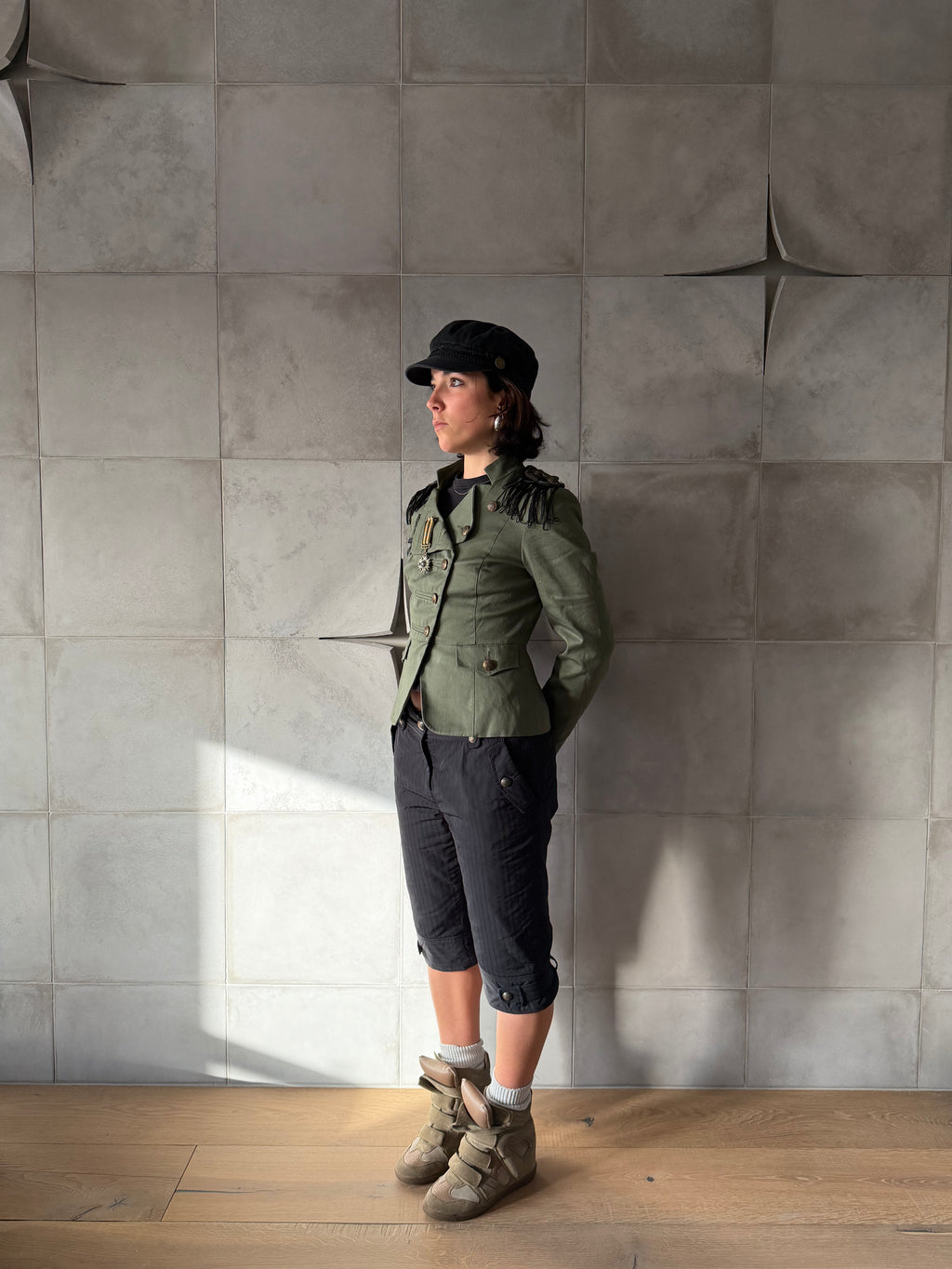 Khaki military jacket